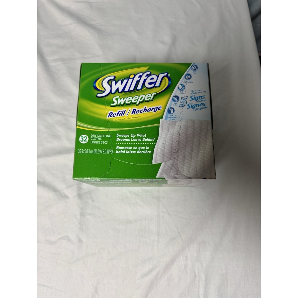 New Swiffer Sweeper Dry Sweeping Cloth Refills 32 Count Unscented Refill